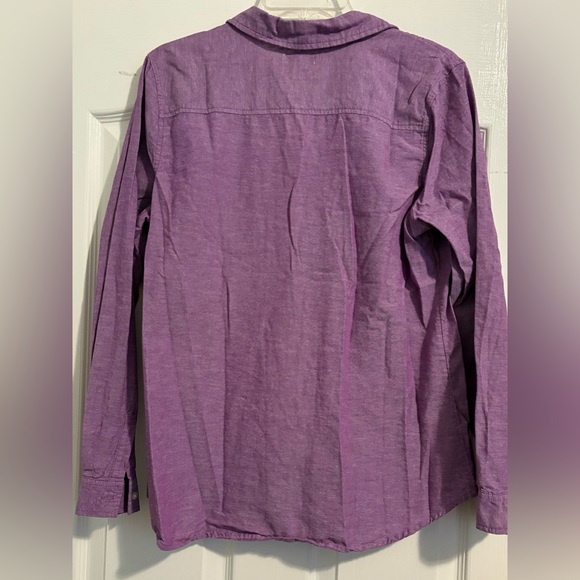 Old Navy 100% Cotton Purple Long Sleeve Button Down - Picture 2 of 2